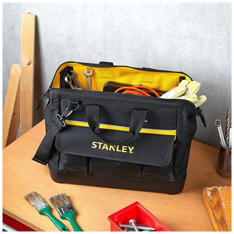 Borsa Tracolla Portattrezzi Con Tasche Cerniera E Base Rigida Stanley 1-96-183 - Foto 7