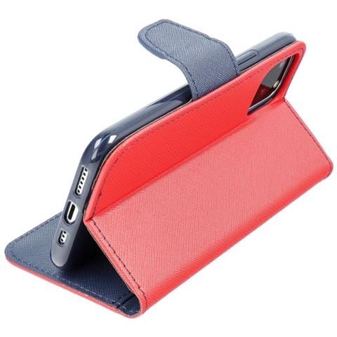 Custodia A Libro Book Cover Case Per Apple Iphone 16 Pro Red-navy - Foto 5