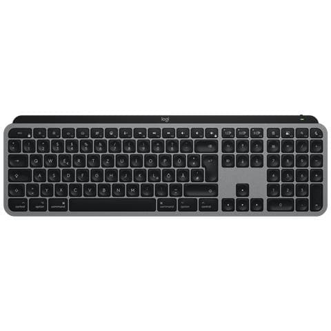 MX Keys S for Mac tastiera Ufficio RF senza fili + Bluetooth QWERTZ Tedesco Alluminio, Nero - Foto 1