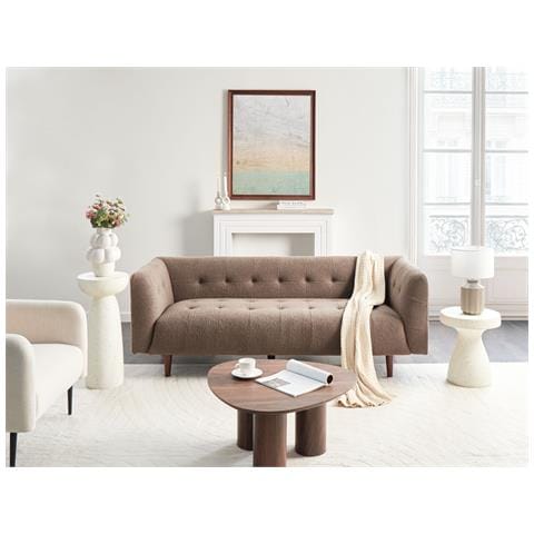 Divano 3 Posti Byske Bouclé Marrone - Foto 1