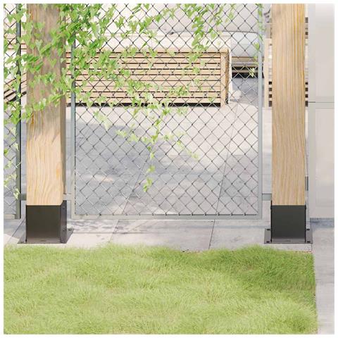 Basi Pali Quadrati 12 pz 141x141 mm Acciaio Verniciato Polvere - Foto 1