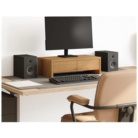 Supporto Monitor Con Cassetti Rovere 50x27x15 Cm In Truciolato - Foto 1
