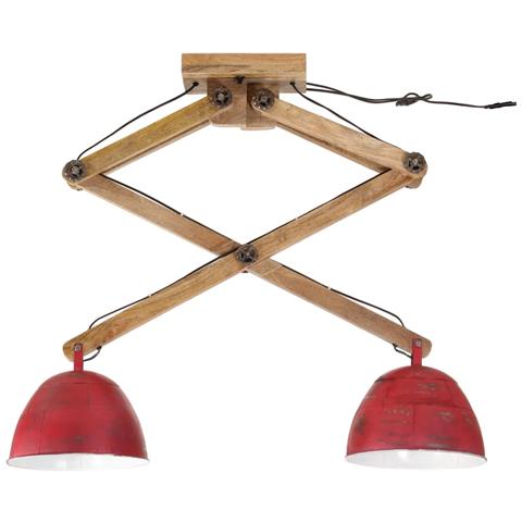 Lampada Da Soffitto 25 W Rosso Anticato 29x18x85 Cm E27 - Foto 3