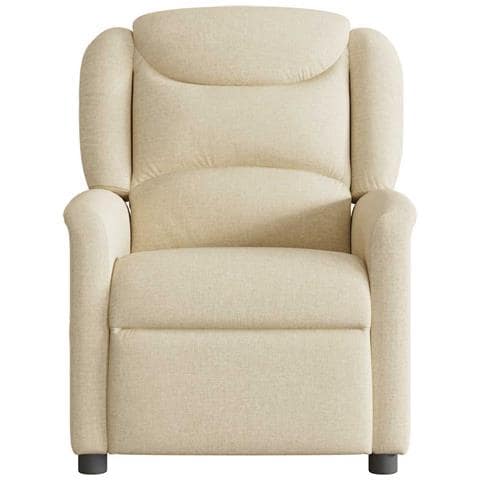 Poltrona Reclinabile In Tessuto Crema - Foto 3