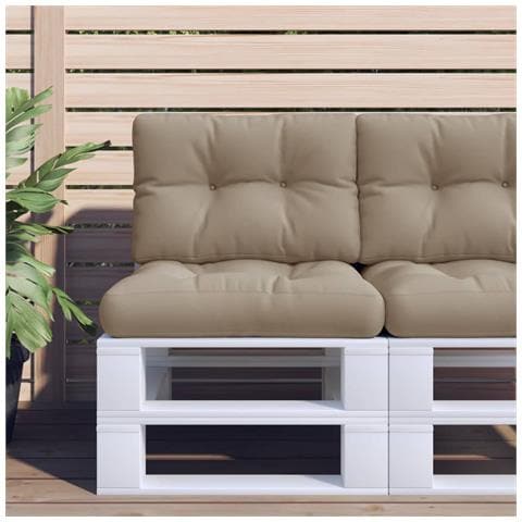 Cuscini Per Pallet 2 Pz Tortora In Tessuto - Foto 1