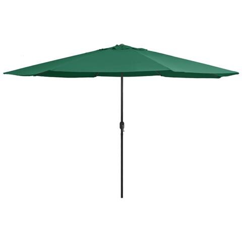Ombrellone Da Giardino Con Palo In Metallo 390 Cm Verde - Foto 2