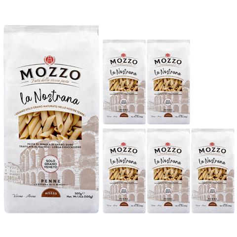 Mozzo La Nostrana Penne Pasta Con Grano Veneto 6 Confezioni Da 500 Grammi - Foto 1