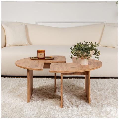 Azus Tavolino Rotondo Duo Pino Atlantico 90cm - Foto 6