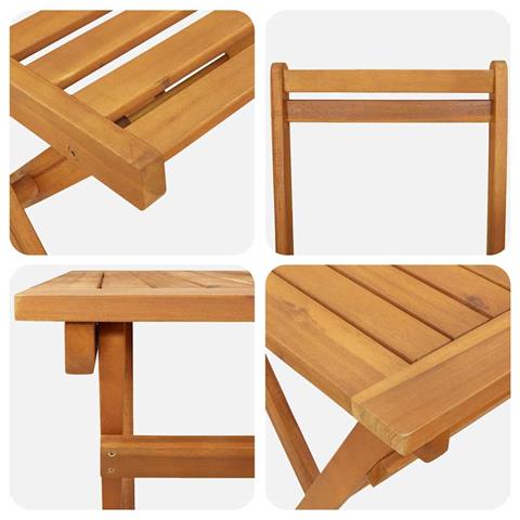 Set da Pranzo da Giardino 7 Pezzi in Legno Massello di Acacia - Foto 9