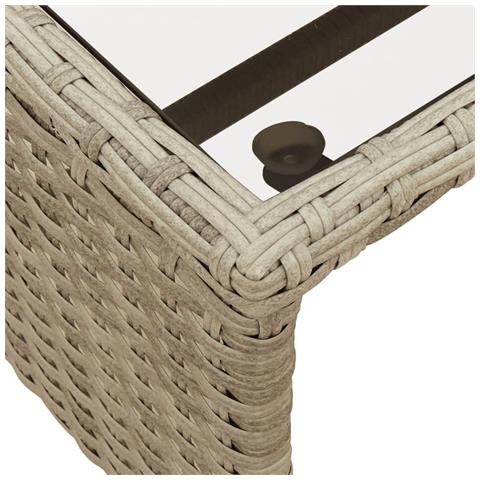 Divano Giardino Tavolo e Cuscini a L Grigio Chiaro Polyrattan - Foto 9