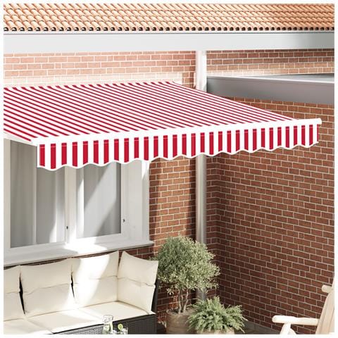 Tenda da sole per telaio da 2,5 m rossa e bianca 2,3x0,2 m - Foto 2