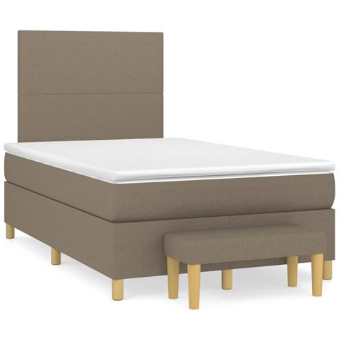 Giroletto a Molle con Materasso Tortora 120x190 cm in Tessuto - Foto 2