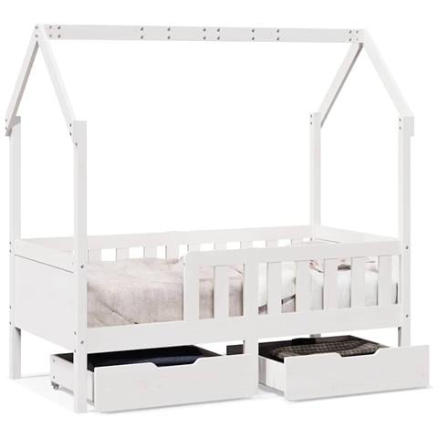 Giroletto Bambini con Cassetti 70x140 cm Legno Massello di Pino - Foto 1