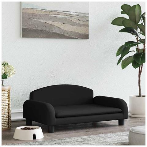 Lettino per Cani Nero 70x45x30 cm in Tessuto - Foto 2