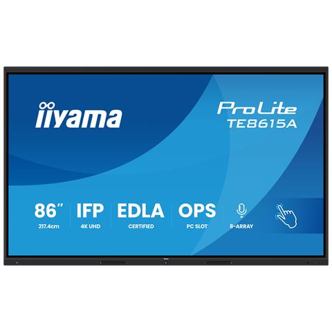 Pannello Per Segnaletica Digitale 85,6" 4K Ultra HD TE8615A-B1AG Touch screen Wi-Fi Android Nero - Foto 1
