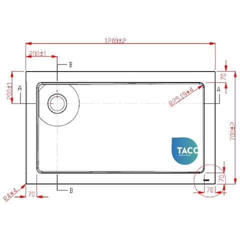 Piatto Doccia Ribassato 70x120 Cm Resina H3.5 Cm Monaco Bianco - Foto 2