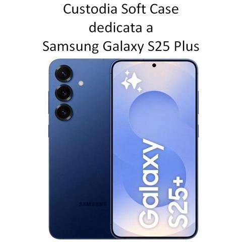 Custodia Tpu Silicone Cover Soft-case Per Samsung Galaxy S25 Plus Sm-s936 Blu - Foto 2