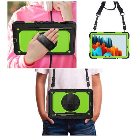 Custodia Per Samsung Galaxy Tab S8/s7 11” Con Tracolla Verde - Foto 4