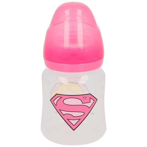 Biberon Per Neonati 150 Ml Supergirl Con Tettarella In Silicone Senza Bpa, Rosa - Foto 1