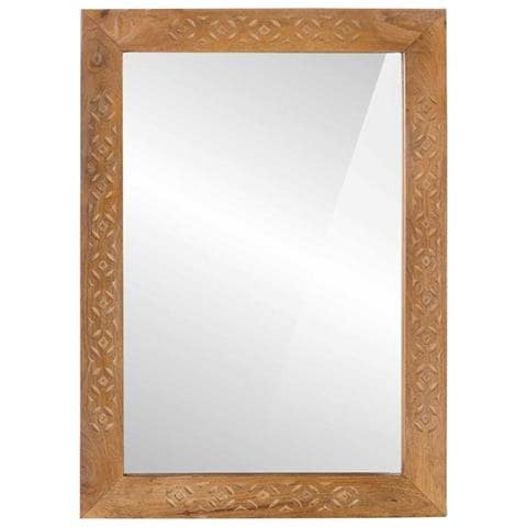 Specchio Marrone chiaro 57 x 70 x 3 cm legno massello di mango - Foto 2