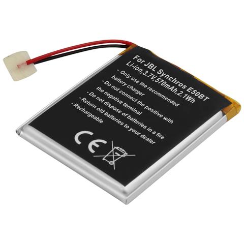 Batteria Li-ion 3.7v Per Cuffie Compatibili Jbl Synchros E50bt 570mah - Foto 1