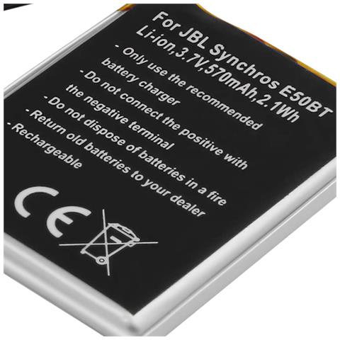 Batteria Li-ion 3.7v Per Cuffie Compatibili Jbl Synchros E50bt 570mah - Foto 4