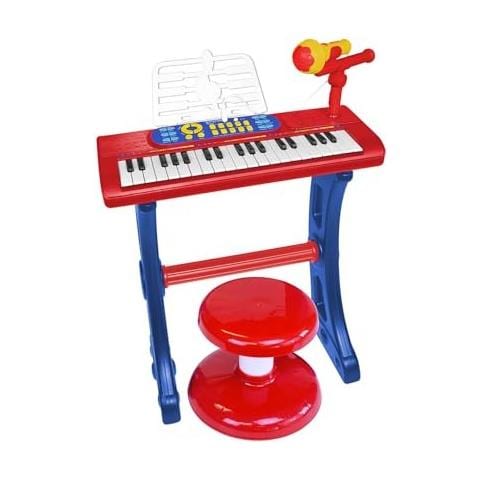 Tastiera 37 Tasti Con Gambe Microfono E Sgabello Rossa - Foto 1