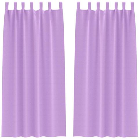 Tende con tende 2 pcs Viola Poliestere - Foto 1
