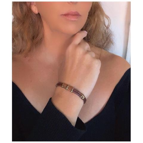 Bracciale Regolabile In Zama Argento Doppio - Foto 2
