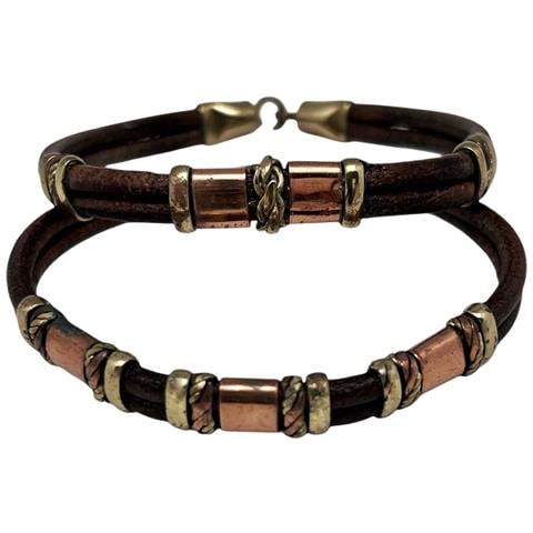 Bracciale Regolabile In Zama Argento Doppio - Foto 1