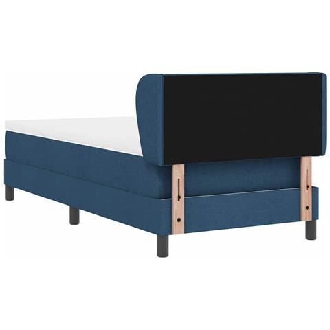 Letto box spring con materasso Blu 90 x 190 cm Tessuto - Foto 9