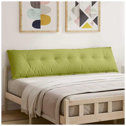Cuscino per Schiena Verde chiaro 200 x 19 x 50 cm Tessuto - Foto 2