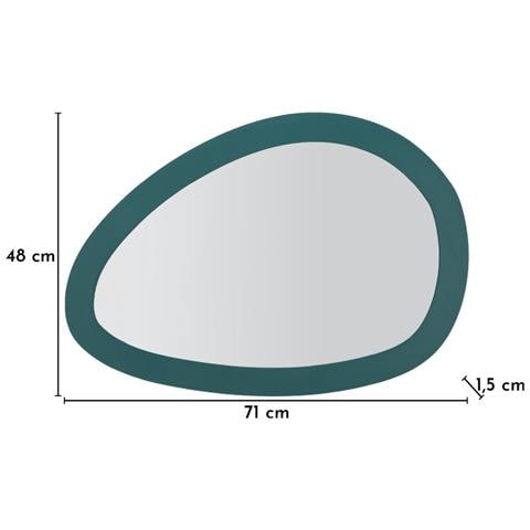 Specchio Da Parete Saturno Organico In Mdf Ottanio 54x75 Cm - Foto 5