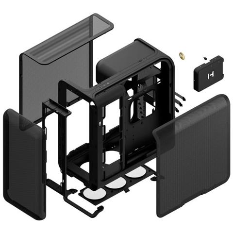 X50 AIR MID TOWER CASE PITCH BLACK - Foto 7