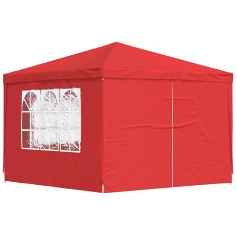 Tenda Party 300 x 300 x 255 cm Rosso PE e Acciaio - Foto 1