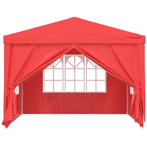 Tenda Party 300 x 300 x 255 cm Rosso PE e Acciaio - Foto 2