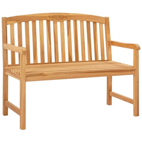 Panchina in legno intagliata a mano Naturale 114 x 60,5 x 95 cm - Foto 1