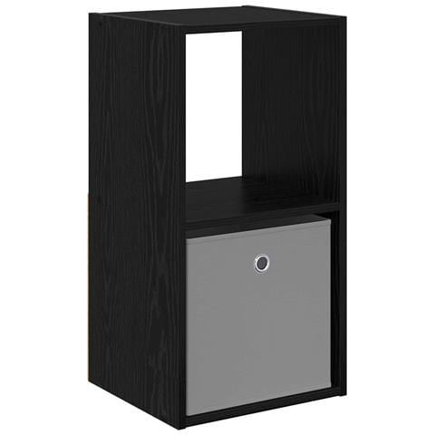 Comodino Rovere Nero 35 x 32 x 68,5 cm Legno multistrato - Foto 1
