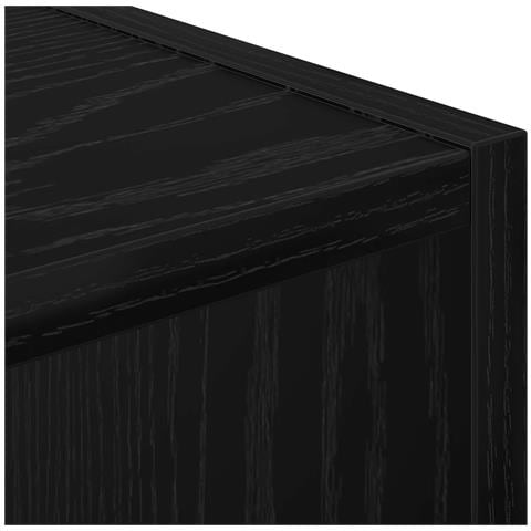 Comodino Rovere Nero 35 x 32 x 68,5 cm Legno multistrato - Foto 9