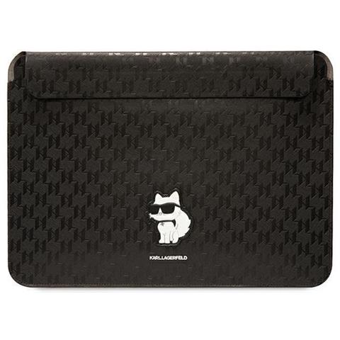 Custodia Karl Lagerfeld Saffiano Monogram Choupette Per Laptop 14 - Nera - Foto 4