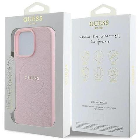 Guess Grained Ring Magsafe ""iphone 16 Pro"" Cover - Rosa - Foto 2