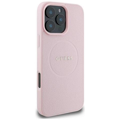 Guess Grained Ring Magsafe ""iphone 16 Pro"" Cover - Rosa - Foto 4