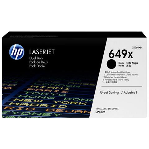 CE260XD Toner Originale Nero Color LaserJet CP4525dn / CP4525n Capacità 2x17000 Pagine Confezione 2 pezzi - Foto 2