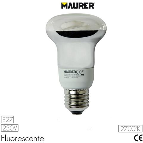 Lampadina fluorescente luce calda 2700K E27 W11 V230 - Foto 2