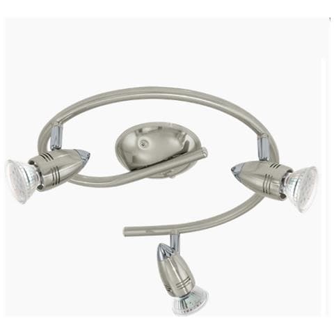 92643 Mugnum Led Applique 25.5cmx29.5 3x3w Gu10-led 3000k Acciaio Nick / opac - Foto 1