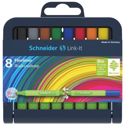 Fineliner Link-it, 0,4 Millimetri, Colori Assortiti, 8-stiftebox - Foto 1