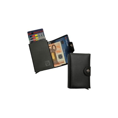 Portacard Wally Carbon 6x9,5cm Nero - Foto 1