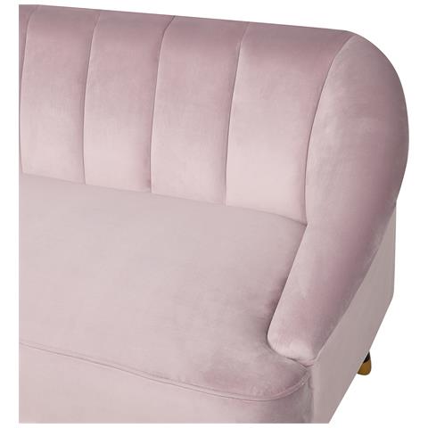 Divano A 3 Posti In Velluto Rosa Alsvag - Foto 20