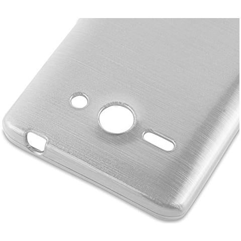 Custodia Compatibile Con Huawei Ascend G520 / G525 In Argento - Coperchio Protettivo In Silicone Tpu Flessibile Con Design Spazzolato - Foto 2