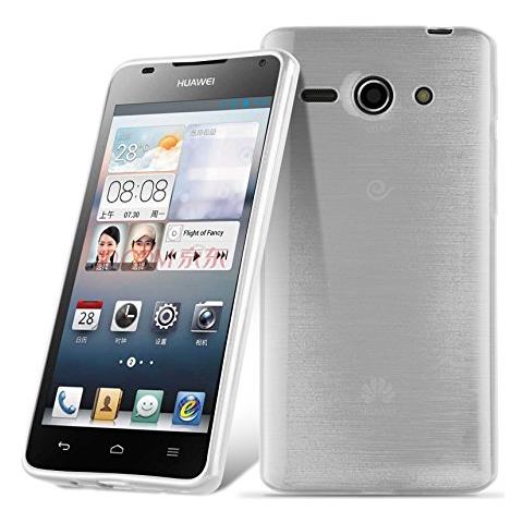 Custodia Compatibile Con Huawei Ascend G520 / G525 In Argento - Coperchio Protettivo In Silicone Tpu Flessibile Con Design Spazzolato - Foto 1